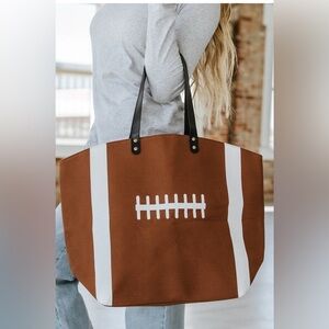 Football Stitch Large Tote Bag / Shoulder Bag. Spacious, well made, charming